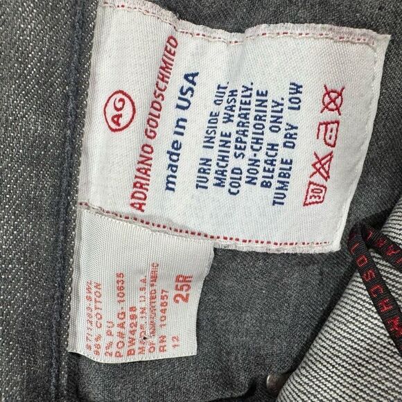 Adriano Goldschmied AG The Willow Slim Straight Leg Jeans Womens 25R grey - Picture 5 of 5